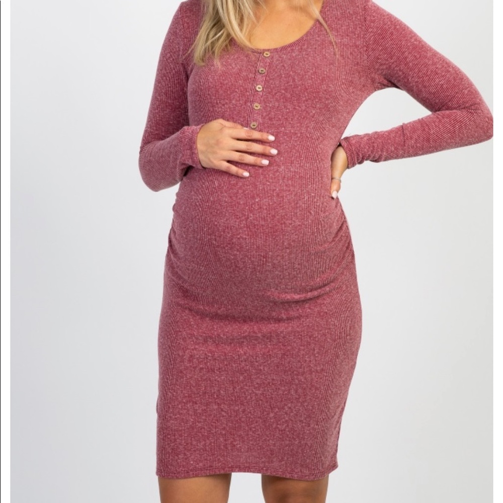 Burgundy Maternity Dress